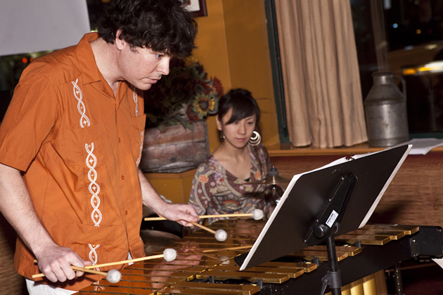 Geni Skendo (bass flute), Alec Derian (bass)